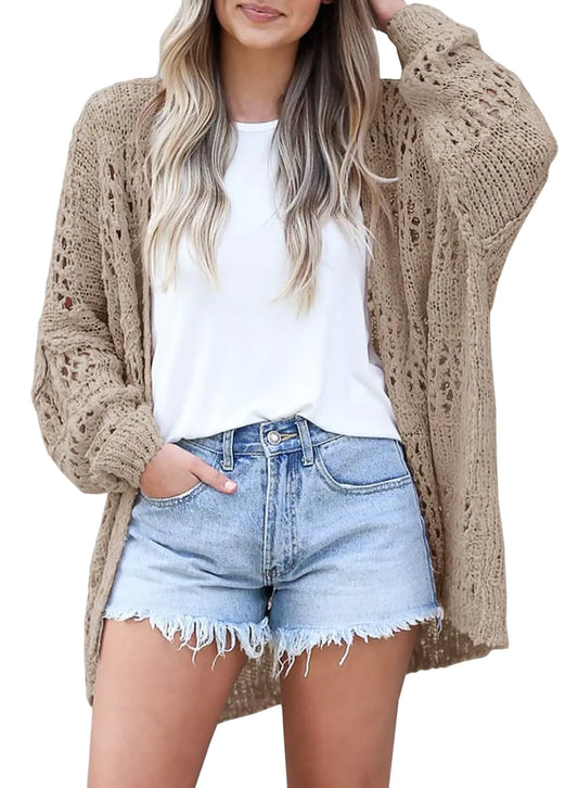 Boho Chic Crochet Cardigan Sweater