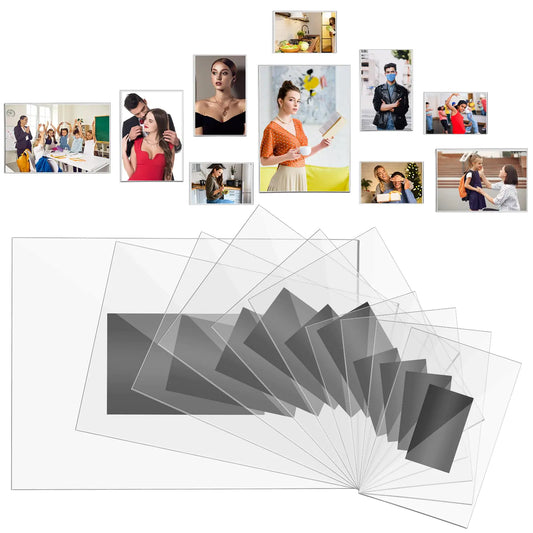 ClearView 10-Piece Acrylic Magnetic Photo Frames Set